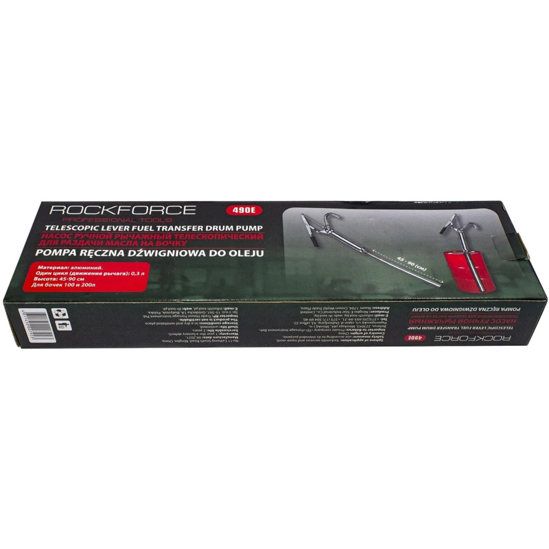 ROCKFORCE Tłokowa POMPA dźwigniowa do POMPOWANIA oleju z BECZKI 100-200 L