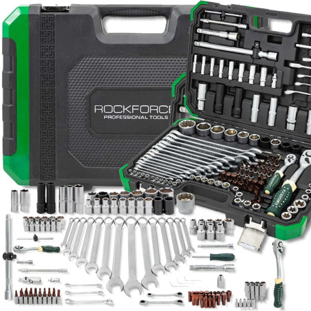 ROCKFORCE Zestaw NARZĘDZI 125 + 6 ELEMENTÓW komplet PREMIUM Cr-Mo CrV