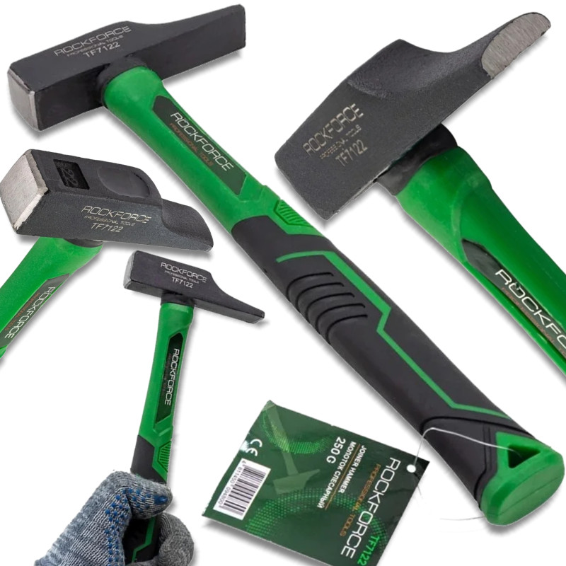 ROCKFORCE Młotek ŚLUSARSKI budowlany ERGONOMICZNY prostowanie BLACHY 250g