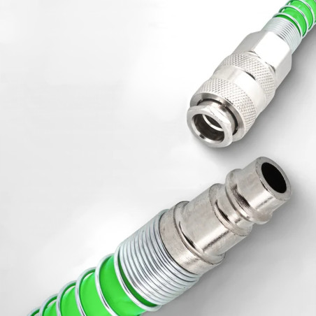 ROCKFORCE Wąż SPIRALNY z SZYBKOZŁĄCZKAMI 8mm x 15m