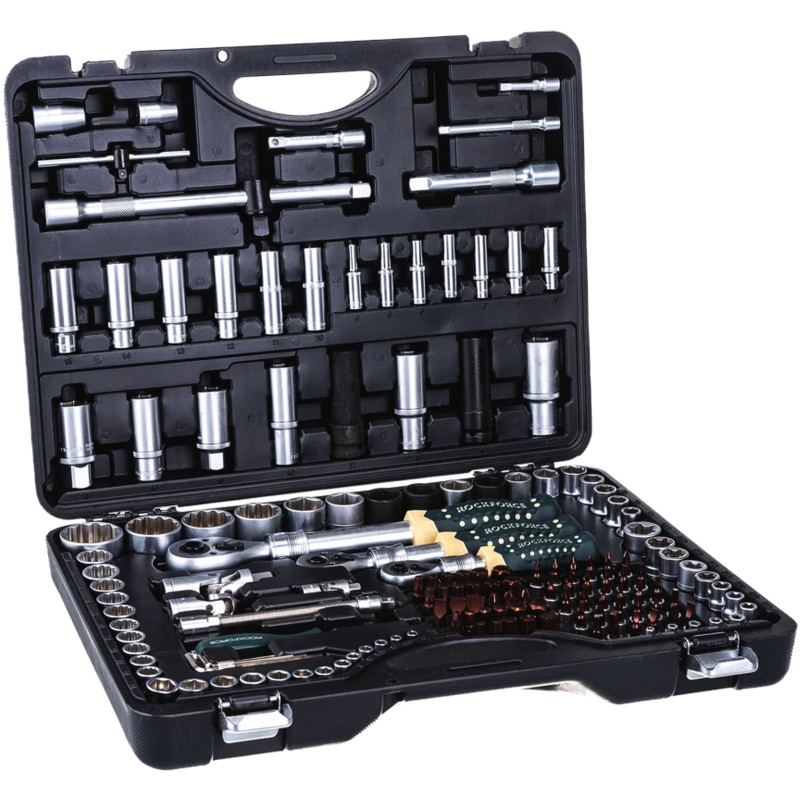 ROCKFORCE Zestaw NARZĘDZI 150 + 6 ELEMENTÓW komplet PREMIUM Cr-Mo CrV