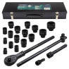 ROCKFORCE Zestaw NARZĘDZI udarowych 21 ELEMENTÓW 3/4"  6-kątnych 17-50mm