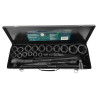 ROCKFORCE Zestaw NARZĘDZI udarowych 21 ELEMENTÓW 3/4"  6-kątnych 17-50mm