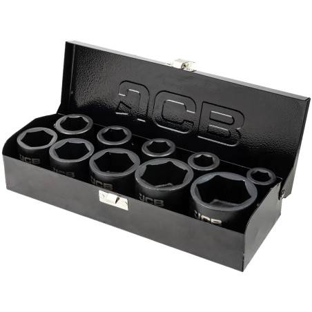 OUTLET JCB Zestaw NASADEK udarowych 3/4" 10ELEMENTÓW (6-kątnych) (17-46mm)