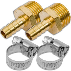 ROCKFORCE Króciec PNEUMATYCZNY gwint ZEWN 1/2" JODEŁKA 8mm 2 SZT + opaski