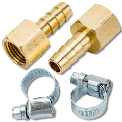 ROCKFORCE Króciec PNEUMATYCZNY gwint WEWN 1/4" JODEŁKA 8mm 2szt + opaski