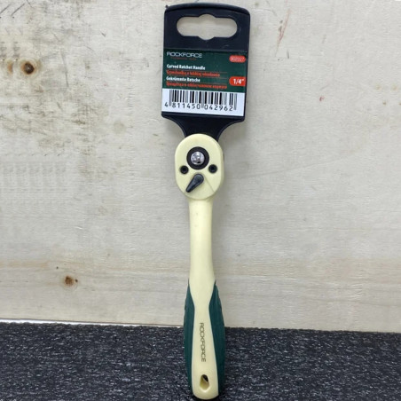 ROCKFORCE Grzechotka WYGIĘTA 3/8" w obudowie ANTYKOROZYJNEJ 200mm 72 ZĘBY