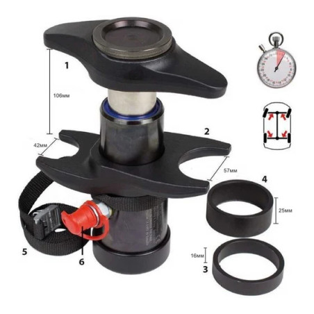 ŚCIĄGACZ HYDRAULICZNY DO SWORZNI, PRZEGUBÓW I WIELOWYPUSTÓW 8 TON WALIZKA