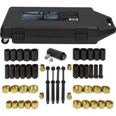 Zestaw hydrauliczny ściągacz tulei wahacza i łożysk 49 elementów Forsage