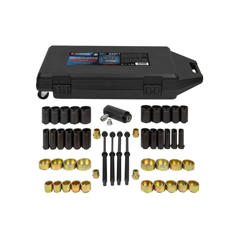 Zestaw hydrauliczny ściągacz tulei wahacza i łożysk 49 elementów Forsage