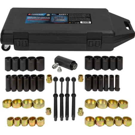 Zestaw hydrauliczny ściągacz tulei wahacza i łożysk 49 elementów Forsage