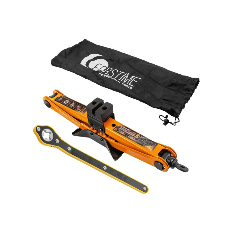 Podnośnik trapezowy 2 t z kluczem-grzechotką 115 - 400 mm Forstime