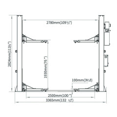 Podnośnik elektrohydrauliczny dwukolumnowy 4t automatyczny 400V Rockforce