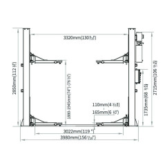Podnośnik elektrohydrauliczny dwukolumnowy 5.5t automatyczny 400V Rockforce
