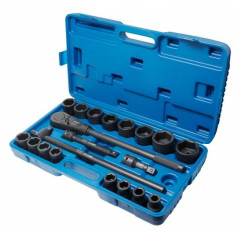 Zestaw nasadek udarowych Nasadki udarowe 3/4 6-kątne 21 elementów stal CrMo