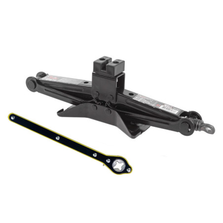 PODNOŚNIK SAMOCHODOWY Z GUMĄ LEWAREK TRAPEZOWY 2T + KLUCZ GRZECHOTKA