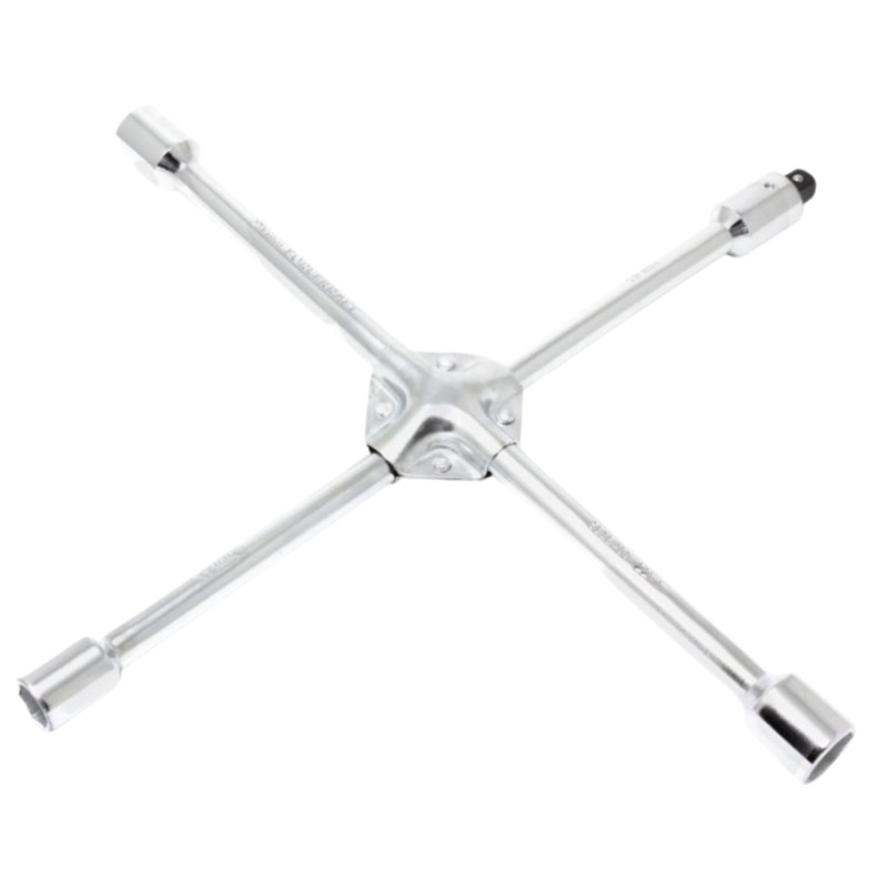 Klucz krzyżakowy do kół 17-19-21-22mm KRZYŻAK z adapterem 1/2" Forcekraft