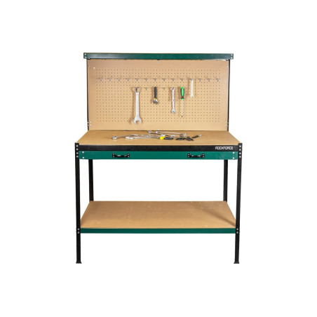 Stół roboczy warsztatowy narzędziowy 120 cm ze ścianką szufladą Rockforce