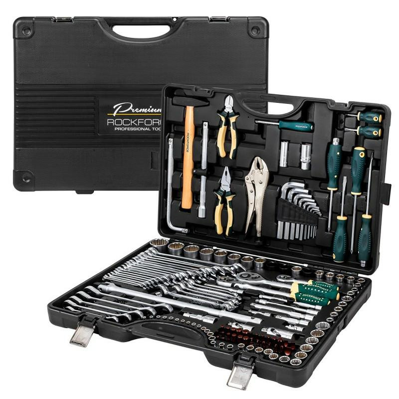 Zestaw narzędzi 148 el. 1/4" 3/8" 1/2" 6-kątne i 12-kątne 4-36mm Rockforce