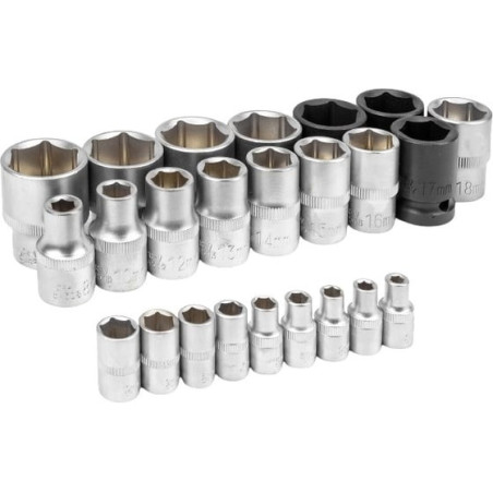 Zestaw narzędzi Premium 148el 1/4 3/8 1/2 6-kątne 12-kątne 4-36mm Rockforce