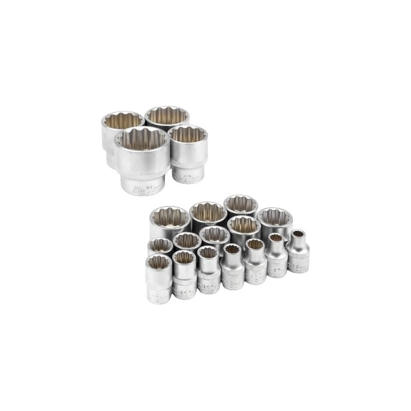 Zestaw narzędzi Premium 148el 1/4 3/8 1/2 6-kątne 12-kątne 4-36mm Rockforce