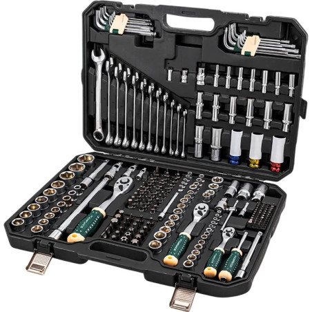 Zestaw narzędzi 222 el 1/4" 3/8" 1/2" 6 i 12-kąt 4-32mm w Walizce Rockforce