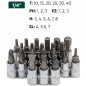 Zestaw narzędzi 1/4" 66el. 6-kąt 4-14 mm Grzechotka nasadki bity Rockforce