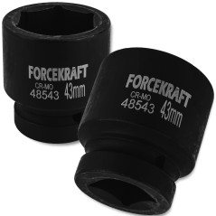 FORCEKRAFT Nasadka udarowa 1" 43mm CR-MO 6-kątna