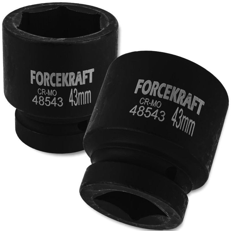 FORCEKRAFT Nasadka udarowa 1" 43mm CR-MO 6-kątna