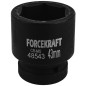 FORCEKRAFT Nasadka udarowa 1" 43mm CR-MO 6-kątna