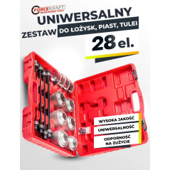 Ściągacze do łożysk tulei wahacza 28el. 34-90mm (M10-M16) 350 mm Forcekraft