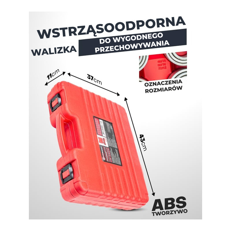 Ściągacze do łożysk tulei wahacza 28el. 34-90mm (M10-M16) 350 mm Forcekraft