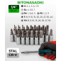 Zestaw narzędzi 222 el 1/4" 3/8" 1/2" 6 i 12-kąt 4-32mm w Walizce Rockforce