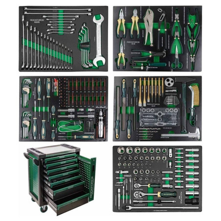 Szafka wózek narzędziowy zestaw warsztatowy 274 el. 7 szuflad Rockforce