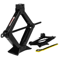 Podnośnik trapezowy z gumą ochronną 1,5 t z kluczem grzechotką 110 - 400 mm