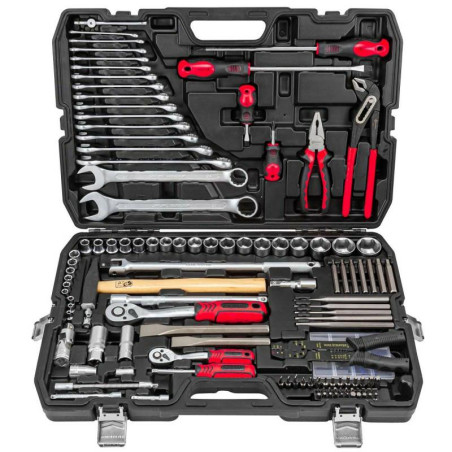 Zestaw narzędzi bity nasadki klucze 1/4 1/2" 139el. 4-32mm 6-kąt Forcekraft