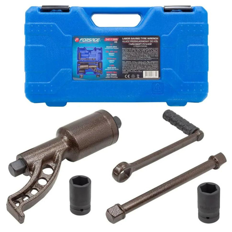 Klucz przekładniowy planetarny do kół 310 mm 1:68 6200Nm nasadki 32, 33 mm Forsage