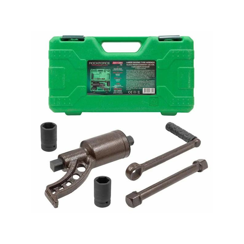 Klucz przekładniowy planetarny do kół 270mm 1:68 6200Nm nasadki 32, 33mm Rockforce