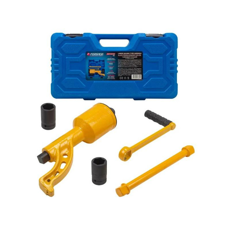 Klucz przekładniowy planetarny do kół 330 mm 1:78 7500 Nm nasadki 32, 33 mm Forsage