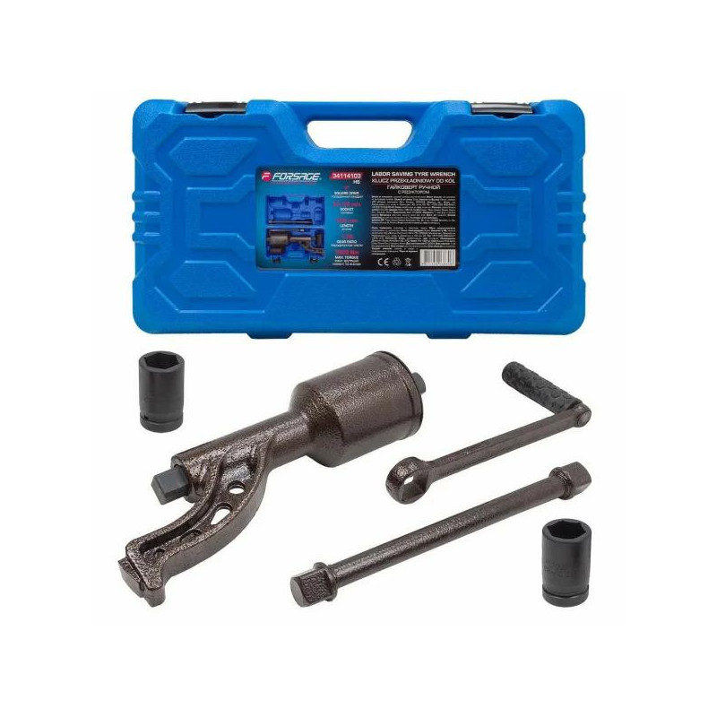 Klucz przekładniowy planetarny do kół 330 mm 1:78 7500 Nm nasadki 32, 33 mm Klucz przekładniowy planetarny do kół 330 mm 1:78 7500 Nm nasadki 32, 33 mm