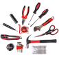 Zestaw narzędziowy 26 el. kombinerki wkrętaki młotek