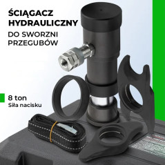 Ściągacz hydrauliczny do łożysk piast wielowypustów 8 ton Rockforce