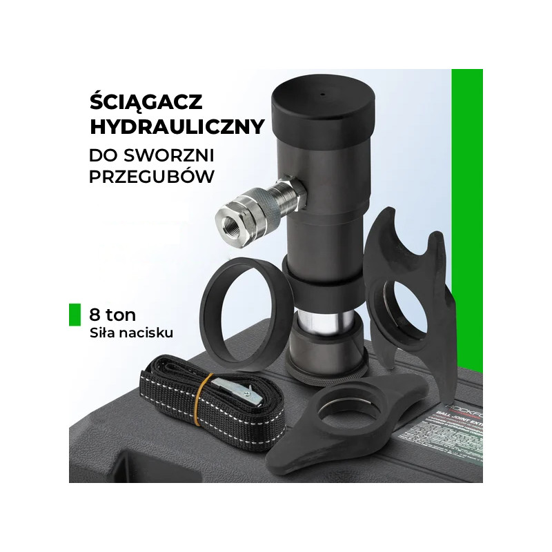 Ściągacz hydrauliczny do łożysk piast wielowypustów 8 ton Rockforce