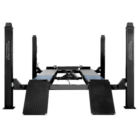 Podnośnik elektrohydrauliczny czterokolumnowy 5T automatyczny z płytami do geometrii Rockforce