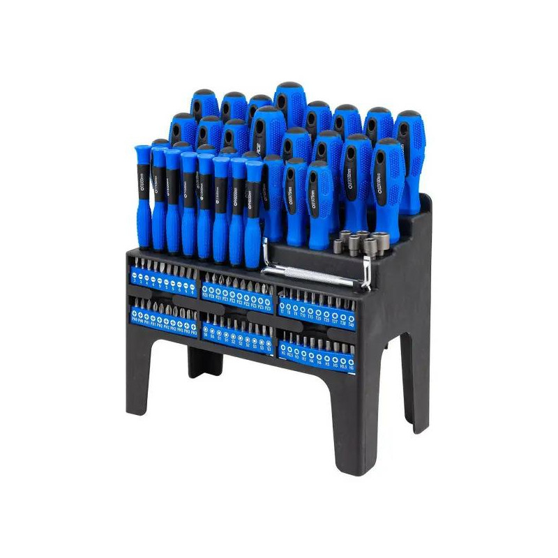 Zestaw Śrubokrętów Wkrętaków Bitów 100 elementów w stojaku Forsage