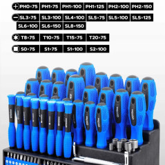 Zestaw Śrubokrętów Wkrętaków Bitów 100 elementów w stojaku Forsage