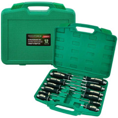 Zestaw 12 wkrętaków śrubokrętów do podbijania udarowe magnetyczna końcówka Rockforce