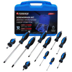 Zestaw 12 wkrętaków śrubokrętów do podbijania magnetyczna końcówka Forsage