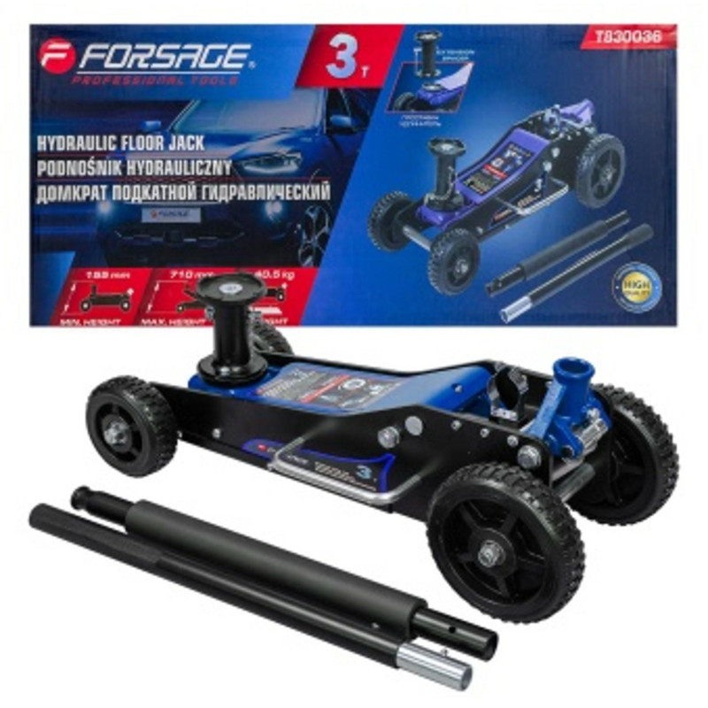 Podnośnik Hydrauliczny Samochodowy 3 T 155-710 mm Punktowy Żaba Forsage