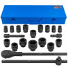 Zestaw nasadek udarowych 3/4" 17-50mm z grzechotką 21 el. 6-kątnych Forsage